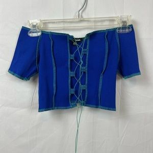 Lace Up Crop Top Size XS